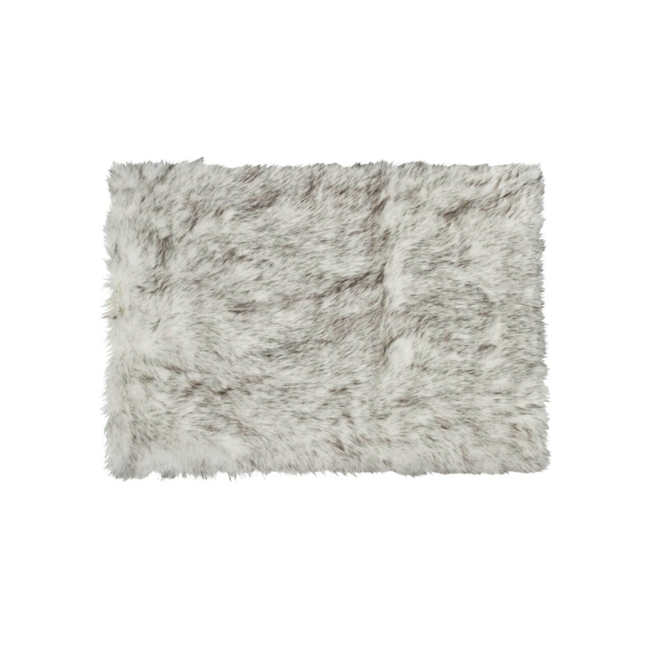 HomeRoots Decor Modern Decorative Sheepskin Rug Throw - Gradient Grey, 60"X 96"